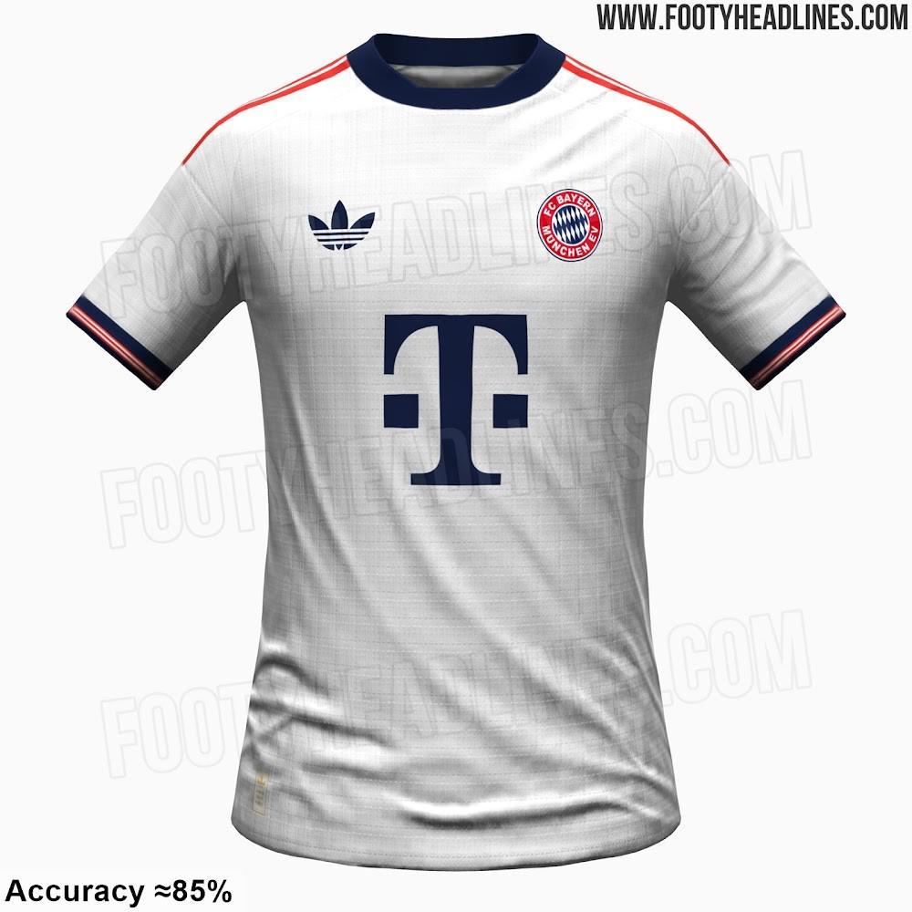 乐鱼体育登陆-拜仁26/27客场球衣谍照：白色为主搭配三叶草logo，经典队徽回归